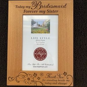Kate Posh Natural Wood Bridesmaid Pcture Frame